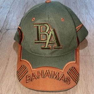 Vintage BAHAMAS Embroidered Hat Cap Adjustable Size‎ Caribbean Cuba